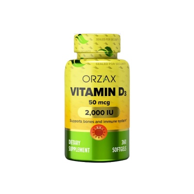  Orzax Vitamin D-3 2000 360 